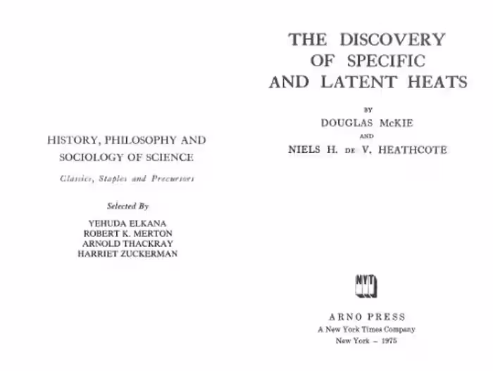 خرید و دانلود نسخه کامل کتاب The Discovery of Specific and Latent Heats