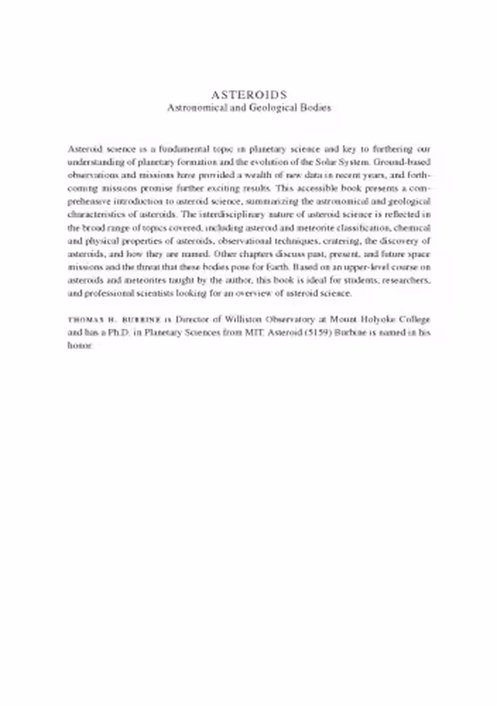 خرید و دانلود نسخه کامل کتاب Asteroids: Astronomical and Geological Bodies