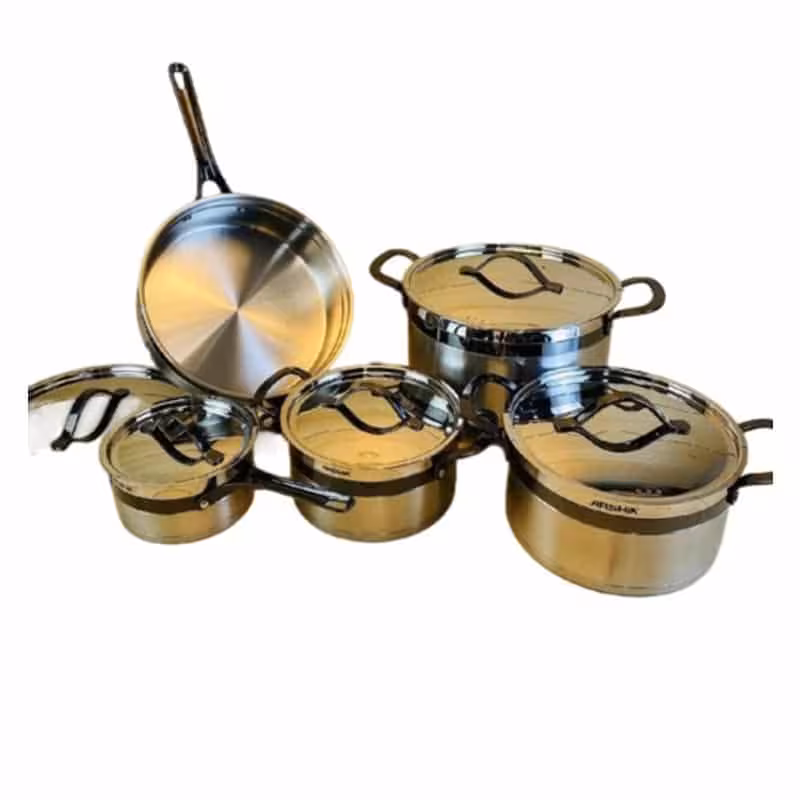 سرویس قابلمه استیل عرشیا مدلSS762-3041 ده پارچه