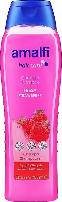 شامپو سر اسپانیایی آمالفی Amalfi Strawberry با رایحه توت فرنگی 750 میل