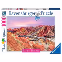 پازل 1000 قطعه Ravensburger طرح کوه‌های رنگین کمانی
