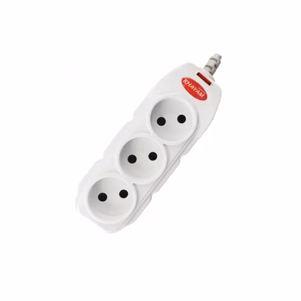 پریز سه خانه با کابل 1.8 متری خیام الکتریک