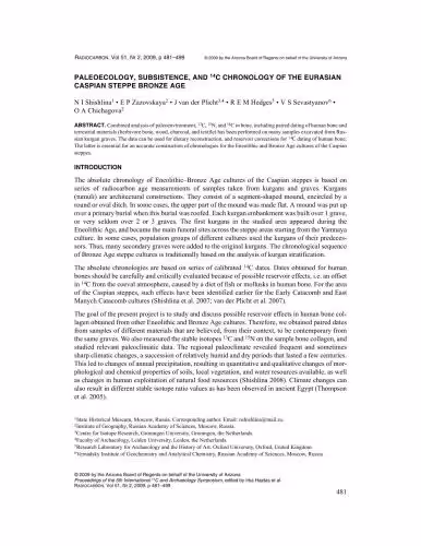 خرید و دانلود نسخه کامل کتاب Paleoecology, Subsistence and 14C Chronology of the Eurasian Caspian Steppe Bronze Age