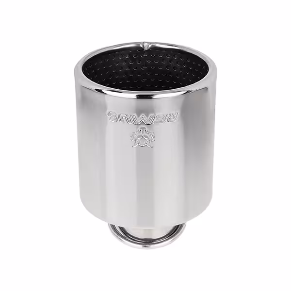 سر اگزوز طرح ریموس گرد سر صاف آبکاری کد 254 برند js