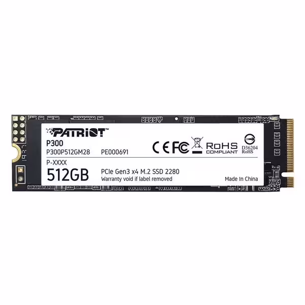 حافظه SSD اینترنال پاتریوت مدل M.2 P300 ظرفیت 512 گیگابایت