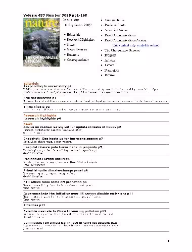 خرید و دانلود نسخه کامل کتاب Nature (Vol. 437, No. 7055, 1 September 2005)