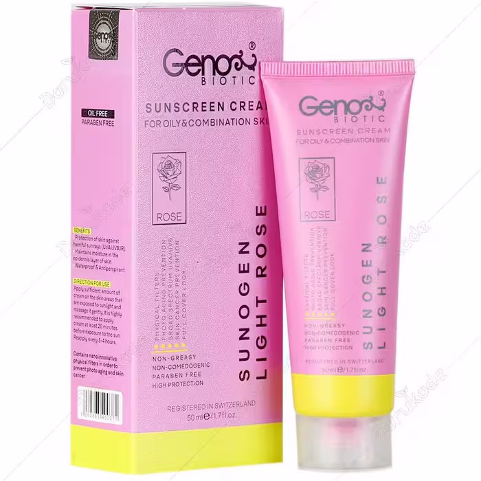 کرم ضد آفتاب SPF50 پوست چرب و مختلط ژنوبایوتیک