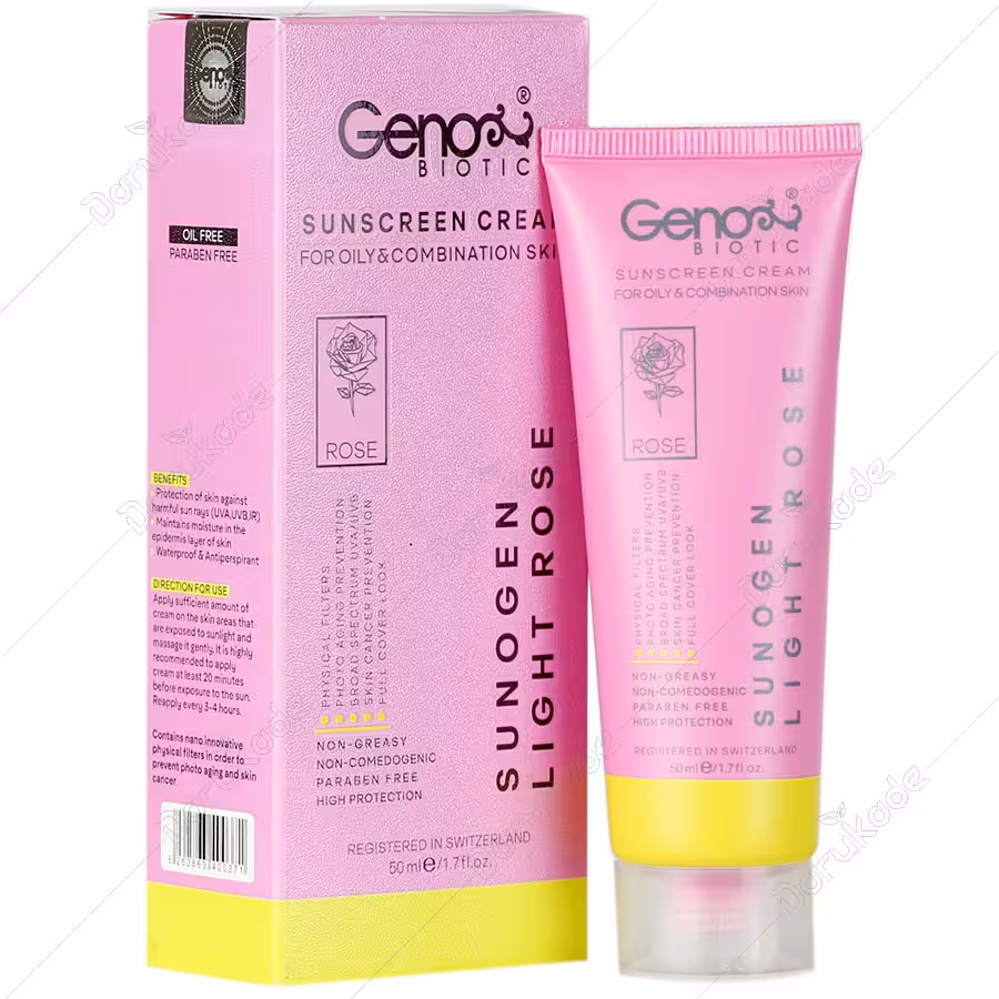 کرم ضد آفتاب SPF50 پوست چرب و مختلط ژنوبایوتیک