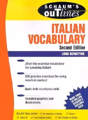 چاومز اوت لاین ایتالین وکبری | کتاب ایتالیایی Schaums Outline of Italian Vocabulary, Second Edition