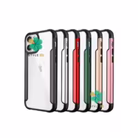 قاب HUANMIN گوشی ایفون Apple iPhone 12 Pro مدل شفاف دور فلزی