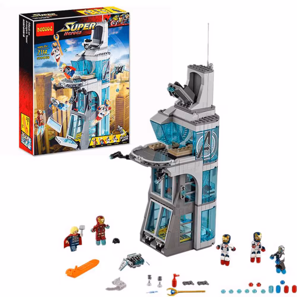 ساختنی لگو jisi مدل SUPER HEROES 7114 مجموعه  511 قطعه