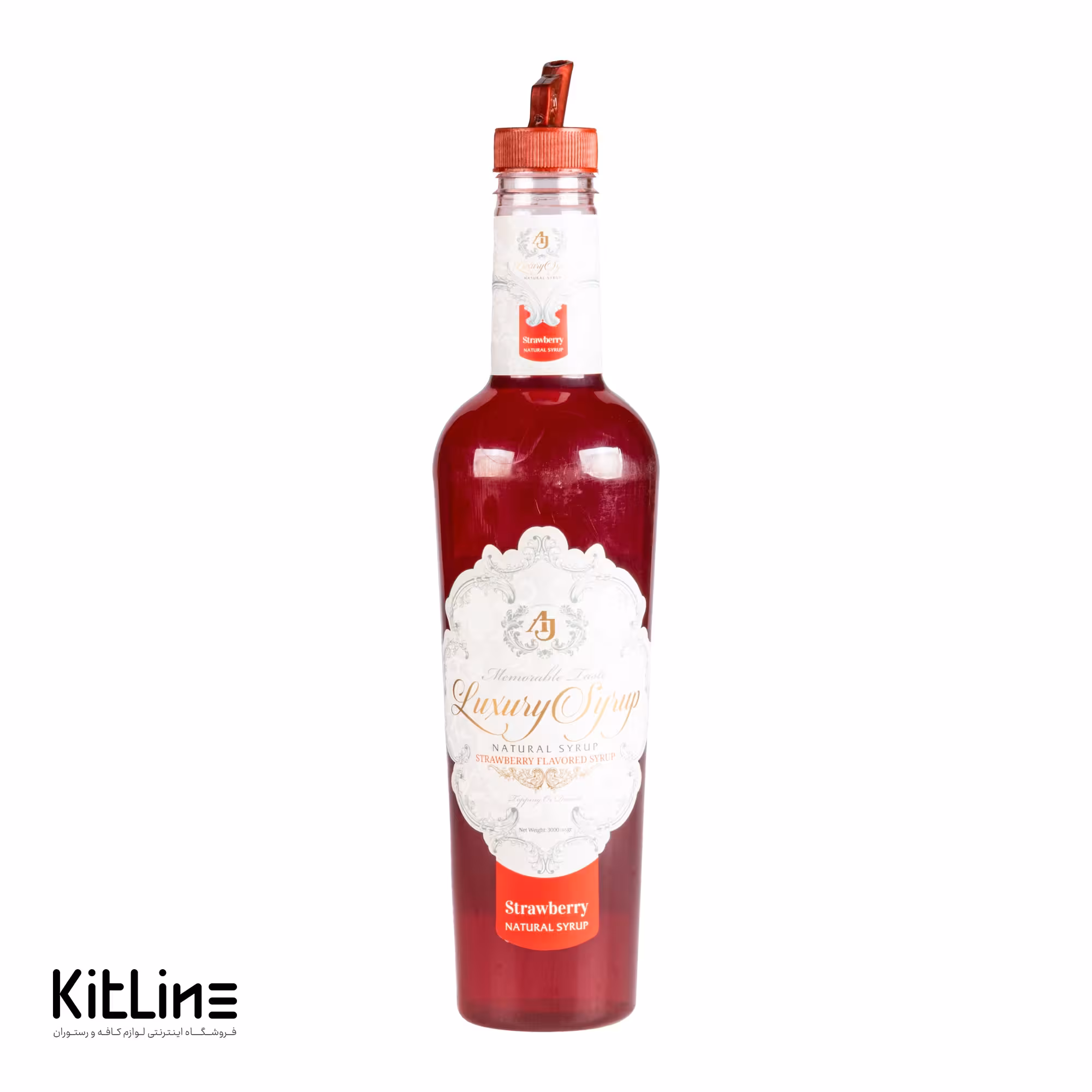 سیروپ توت فرنگی ای جی لاکچری (AJ Luxury) 3000 گرمی