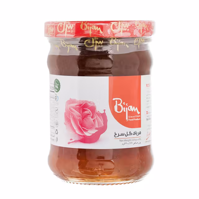 مربا گل سرخ بیژن 300 گرمی