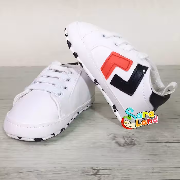 پاپوش نوزاد طرح برگ مشکی