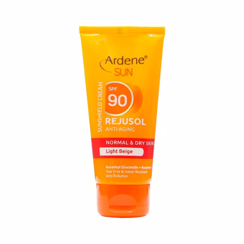 کرم ضد آفتاب SPF90 ضد چروک پوست معمولی و خشک رنگی بژ روشن آردن