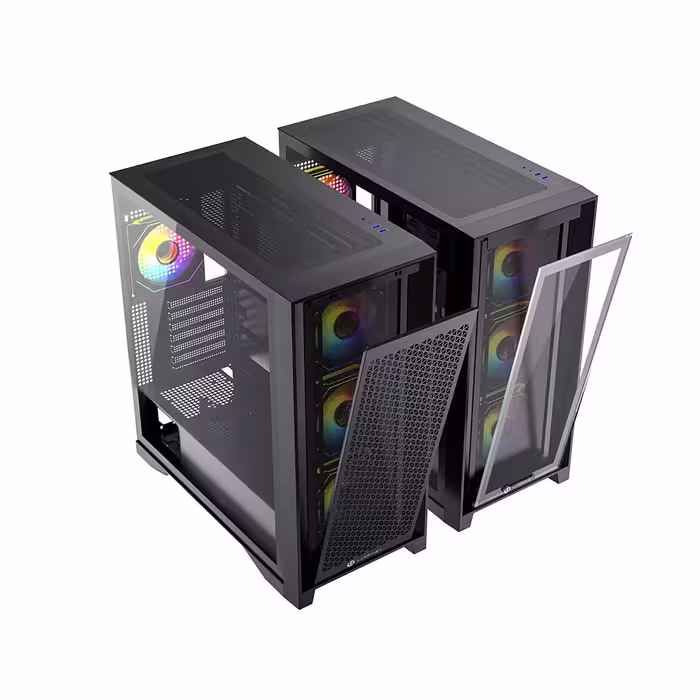 کیس کامپیوتر لاجی کی مدل C634B ARGB Mid Tower رنگ مشکی