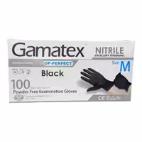 دستکش نیتریل غیر پودری حریر مدل گاماتکس سایز متوسط (M) بسته 100 عددی