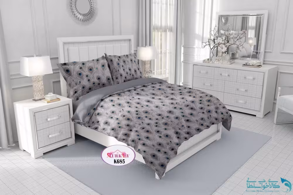 روتختی طرح پر طاووس دونفره برند Turkev کد K685