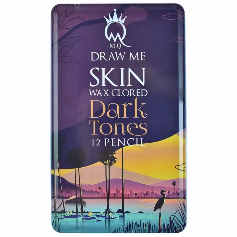 مداد رنگی 12 رنگ ام کیو مدل Dark SKIN