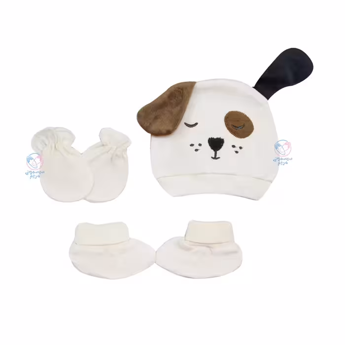 ست کلاه و دستکش و پاپوش سگ پاپو 163072 Papo