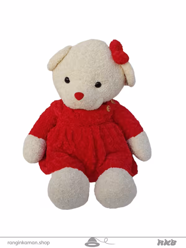 عروسک خرس تدی رزپوش متوسط