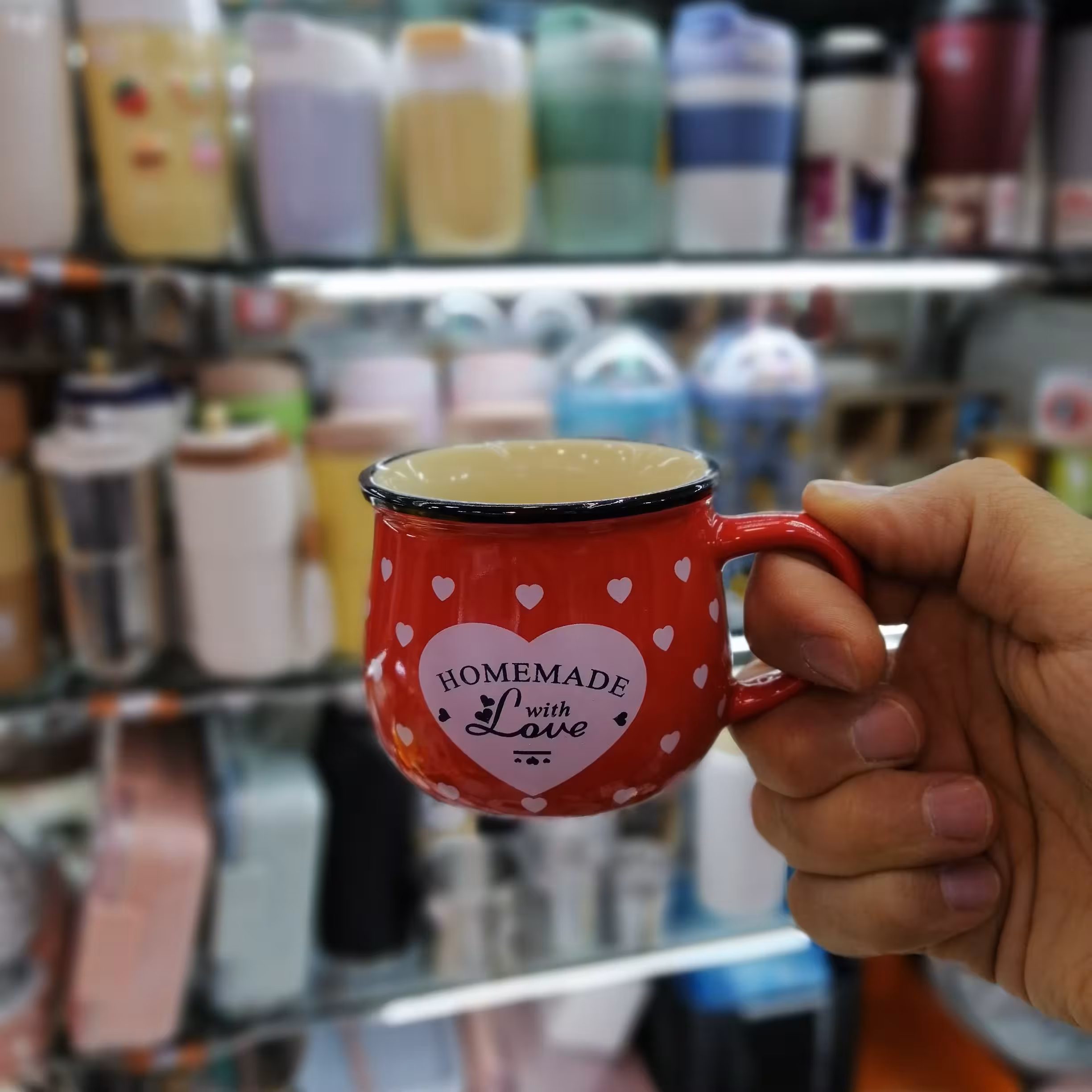 لیوان سرامیکی دسته دار لاو1 love سایز 2