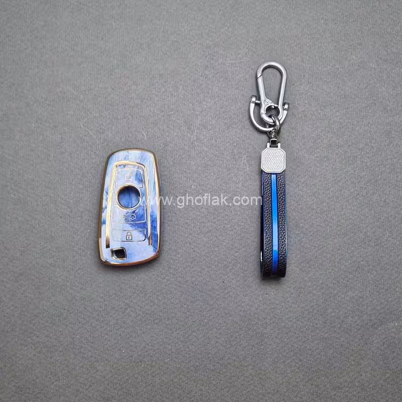 کاور ریموت بی ام و مشترک با کوییک کلید تاشو طرح سرامیکی با بند ست