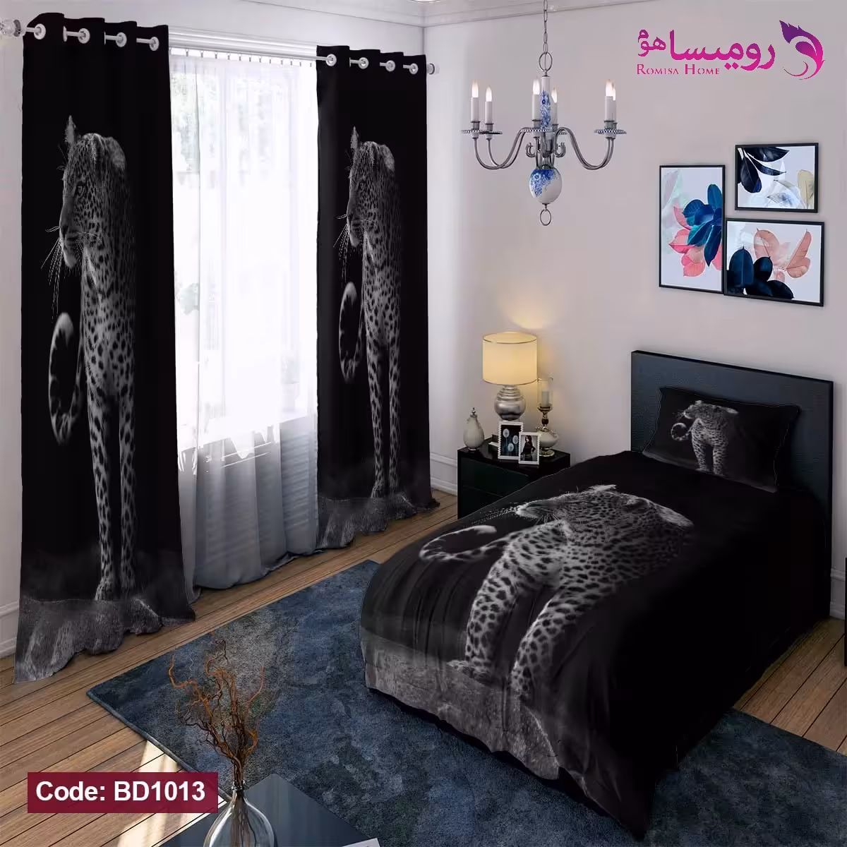 قیمت و خرید روتختی طرح پلنگ یک نفره برند دکو کد BD1013