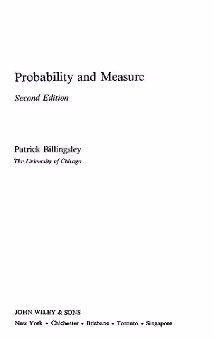 خرید و دانلود نسخه کامل کتاب Probability and Measure