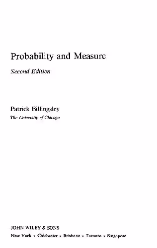 خرید و دانلود نسخه کامل کتاب Probability and Measure