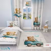 روتختی اتاق کودک طرح تدی خرسه سایز یکنفره کد A3130