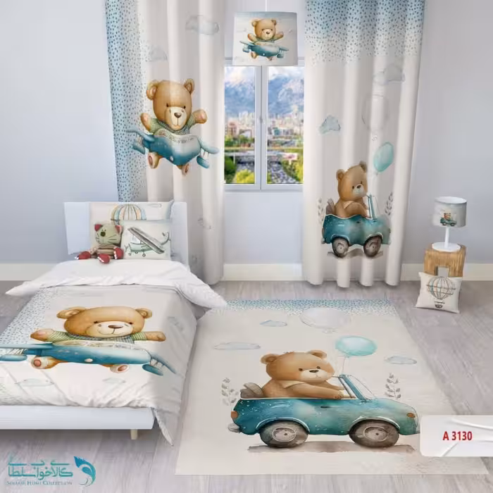 روتختی اتاق کودک طرح تدی خرسه سایز یکنفره کد A3130