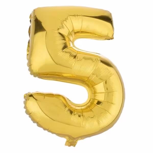 بادکنک فویلی عدد پنج