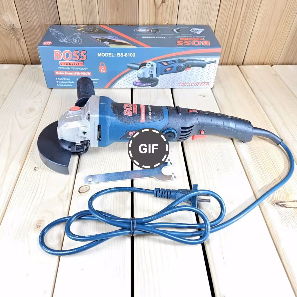 مینی فرز دسته بلند دیمردار اصلی آبی باس  مدل 8103