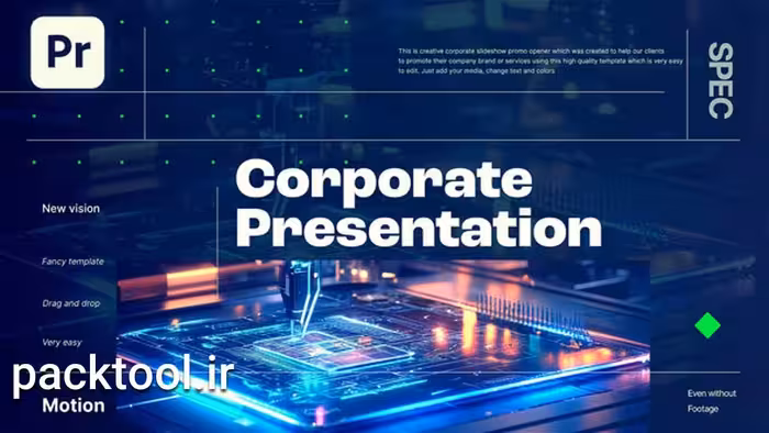 دانلود پروژه آماده پریمیر پرو اسلایدشو شرکتی Corporate Slideshow - پک تول