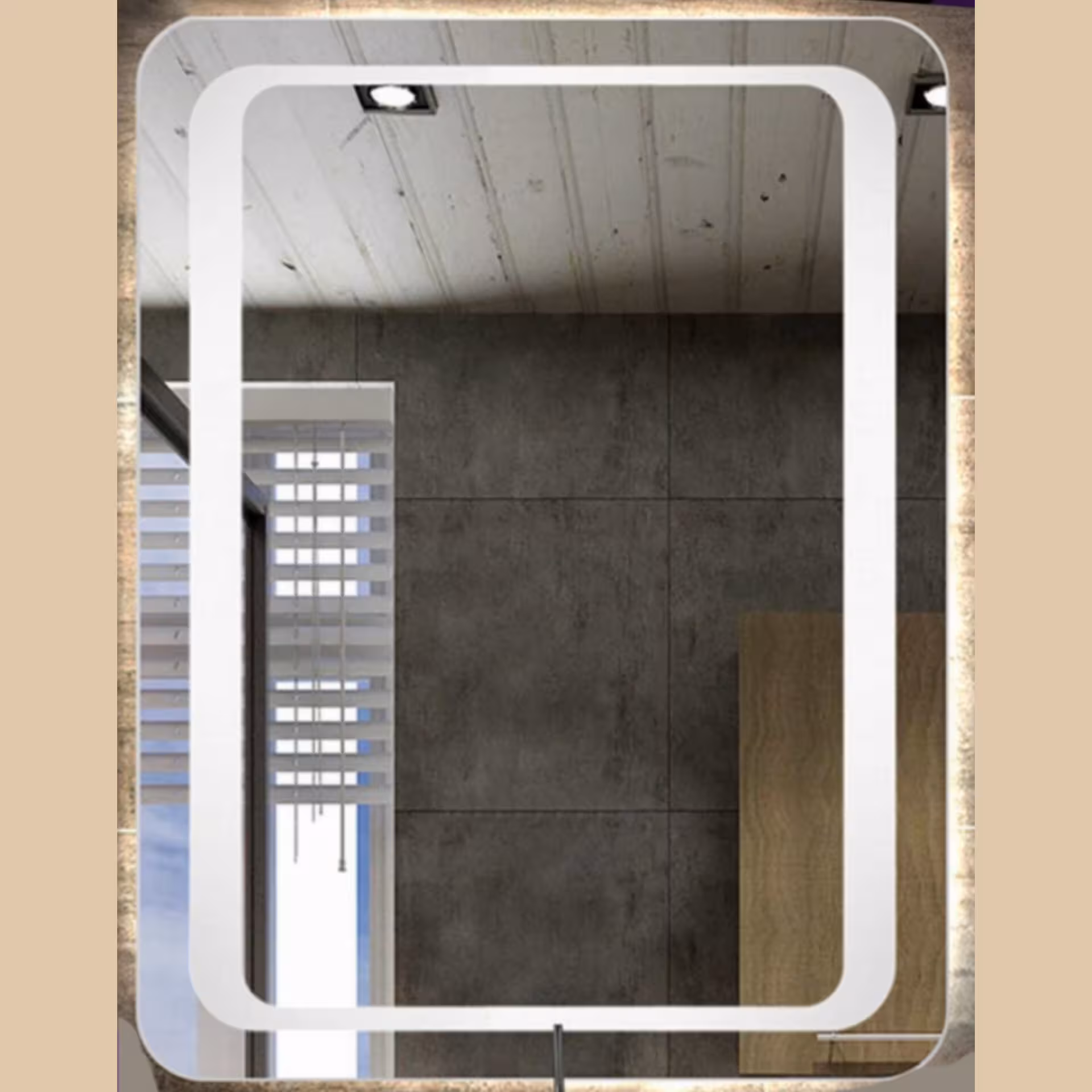 آینه بک لایت سند بلاست مدل MF05 سایز 40*60