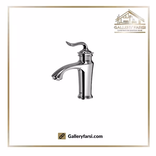 شیر روشویی شودر پایه کوتاه مدل لوکا کروم