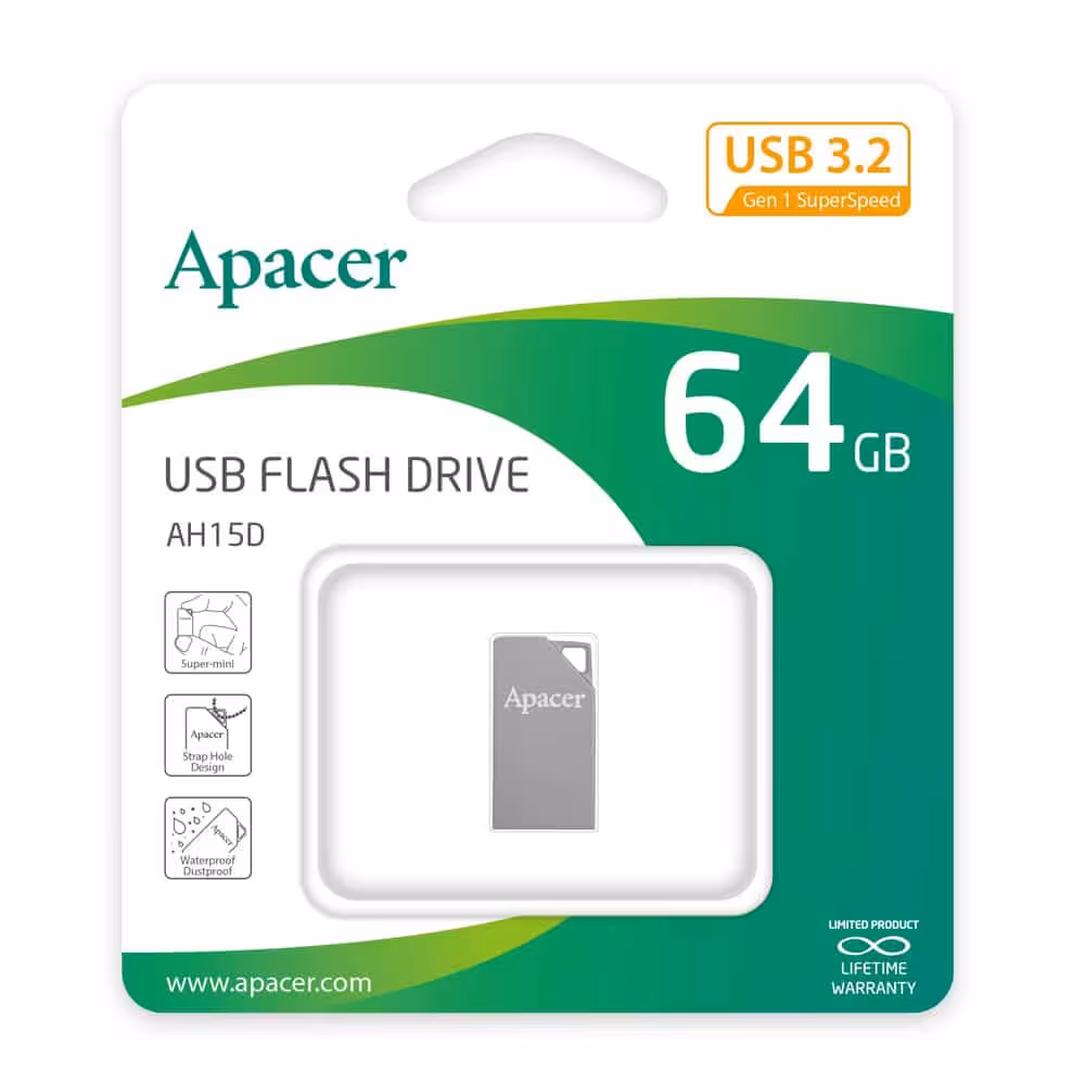 فلش مموری 64 گیگ Apacer مدل AH 15D