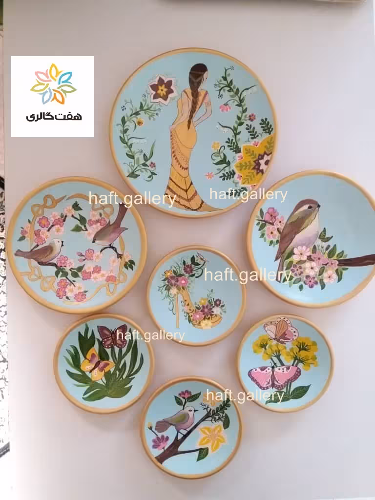 ست بشقاب دیوارکوب سفالی بهاری کد 101704