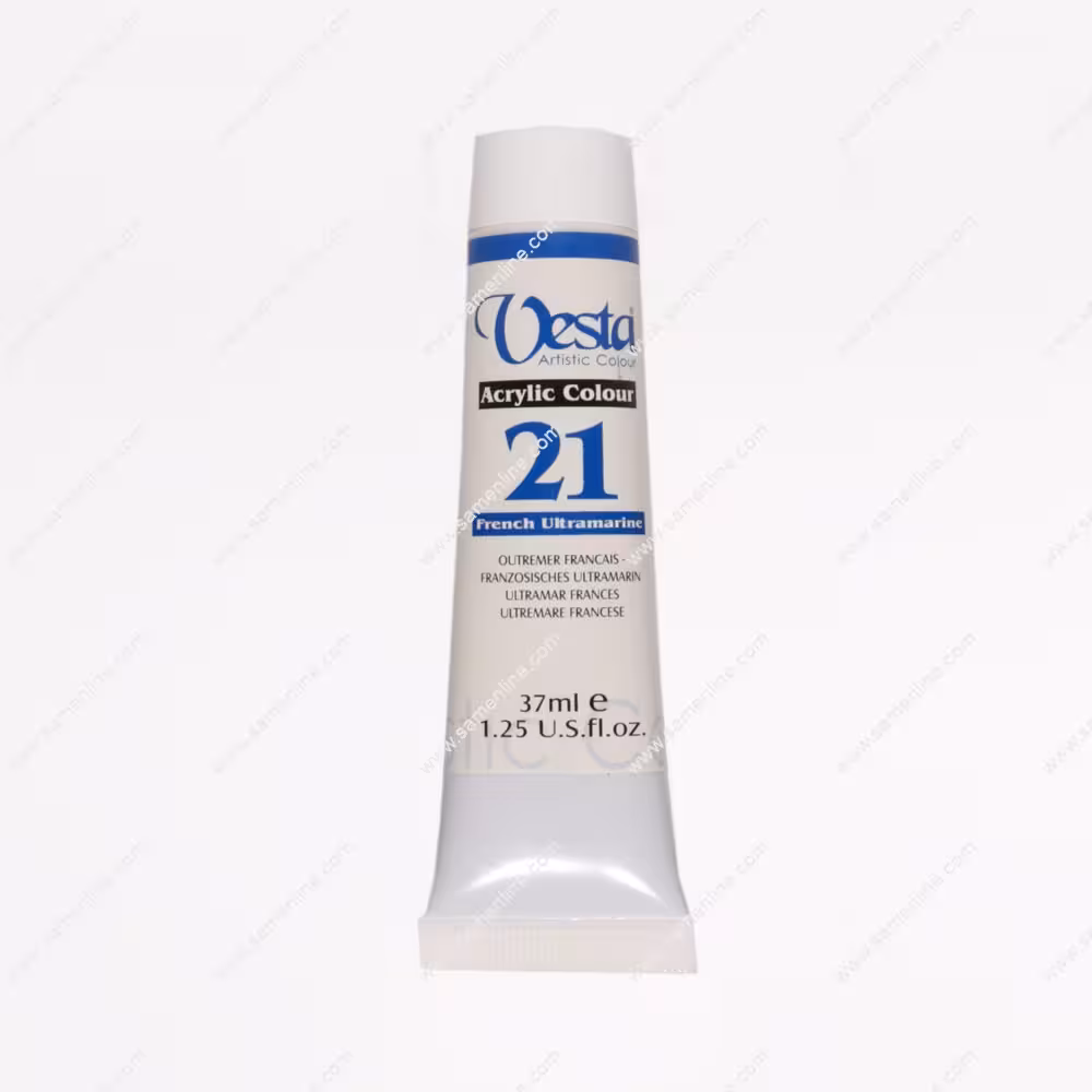 رنگ اکریلیک تک رنگ وستا 37 میلی لیتری کد  French Ultramarine 21