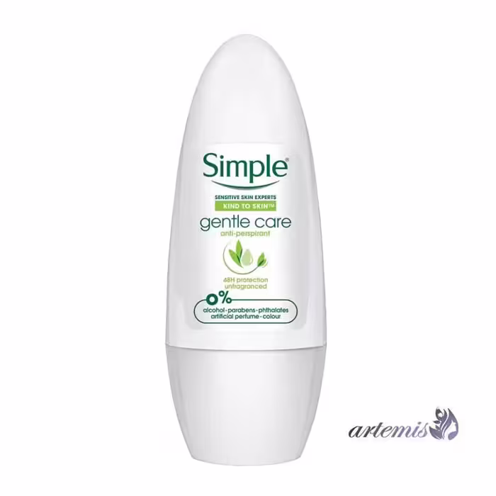رول ضد تعریق سیمپل مدل Simple Gentle Care حجم 50 میلی‌لیتر