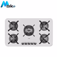 گاز رومیزی کن مدل پاردیک سفید پنج شعله شیشه