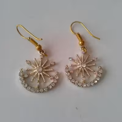 گوشواره آویز طرح نگین دار