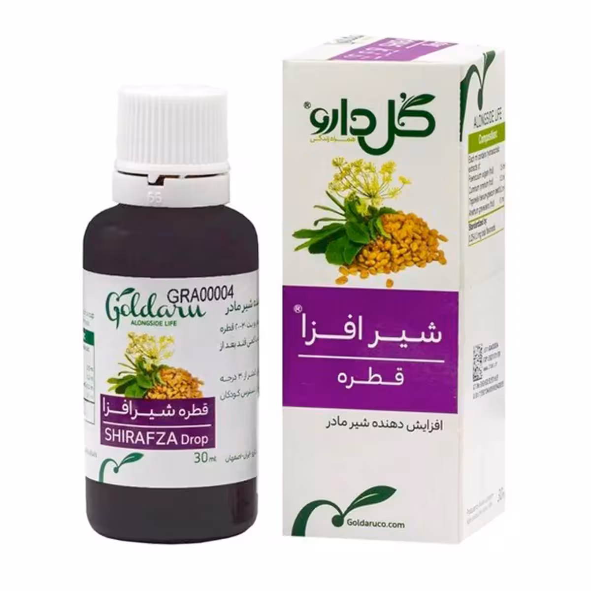 قطره گیاهی شیرافزا حجم 30 میلی لیتر گل دارو