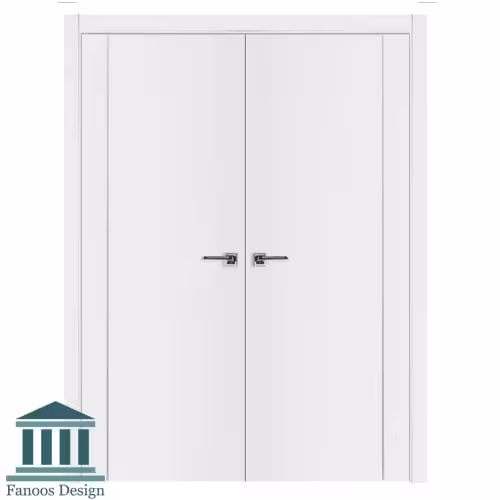 درب اتاق mdf با روکش پی وی سی دولنگه کد 1284