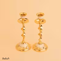 شمعدان جفت برنج و صدف 5213