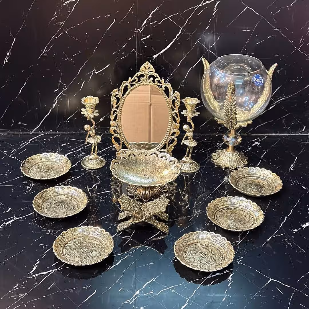 ست هفت سین برنزی طرح 10 سال1403