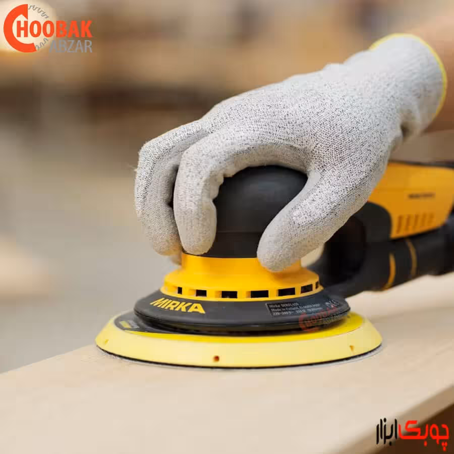 سنباده دیسکی طلایی P600 قطر 15 سانتیمتر MIRKA فنلاند-سمباده پشت کرکی حرفه ای 