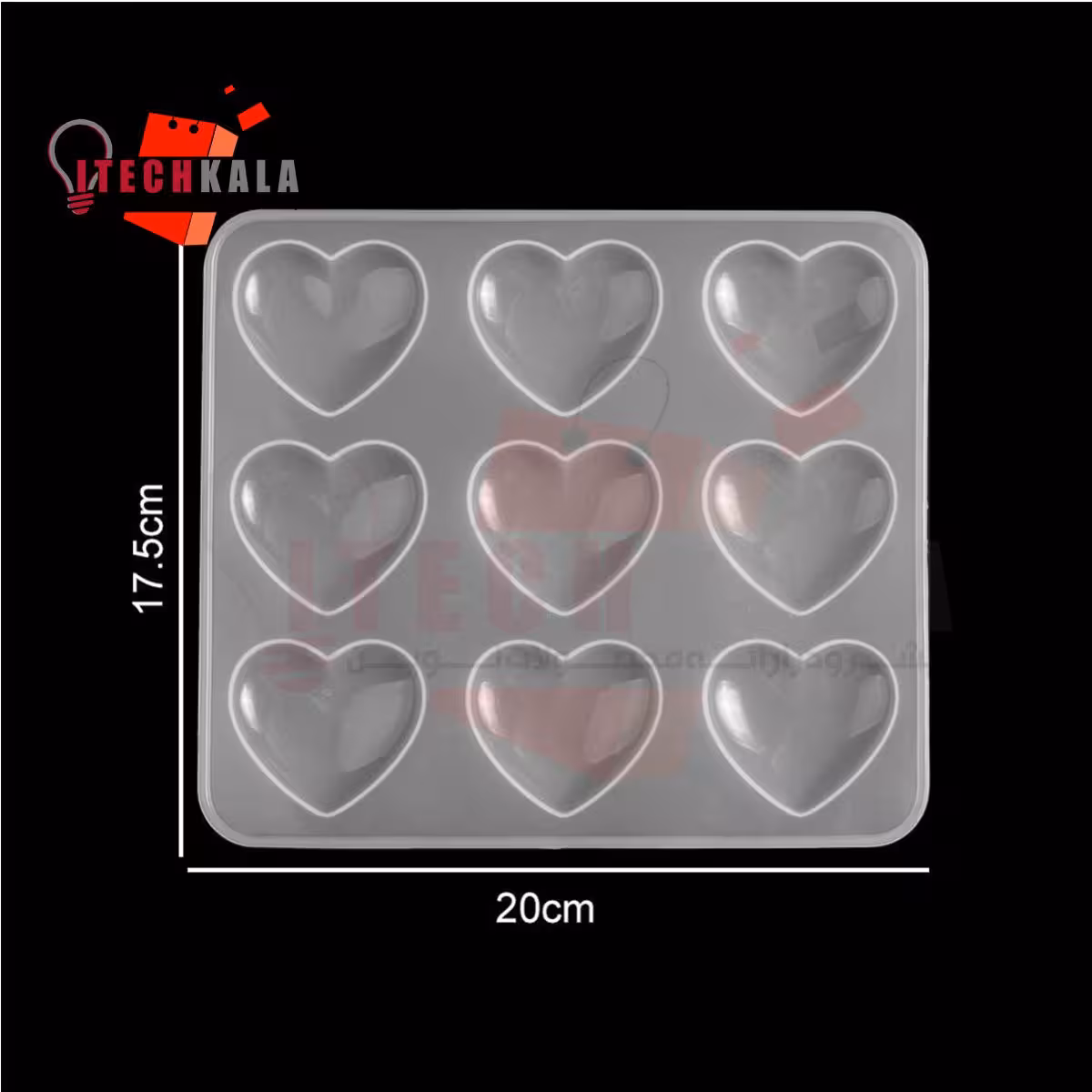 قالب سیلیکونی قلب 9 عددی