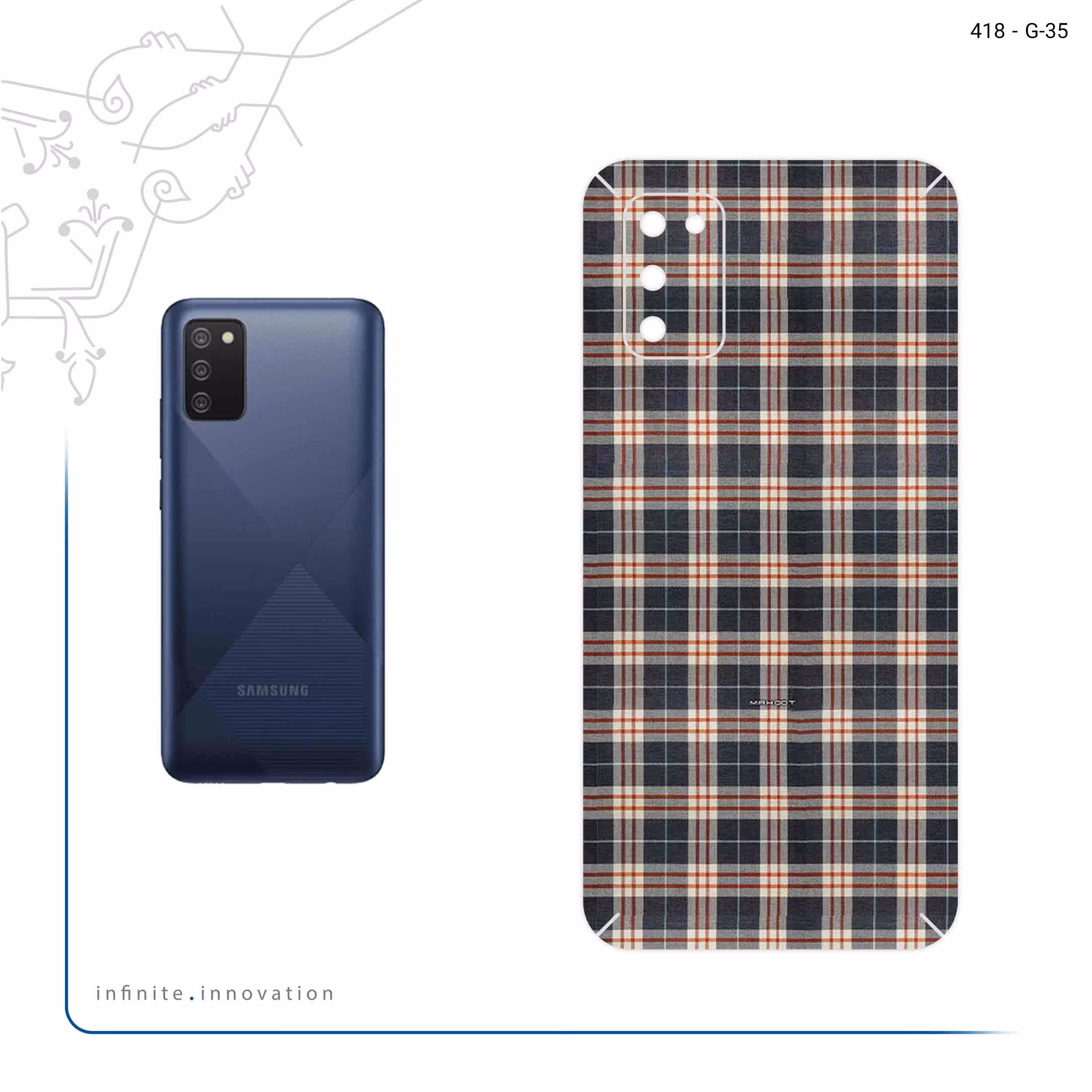 برچسب پوششی ماهوت مدل Fabric Texture 5 مناسب برای گوشی موبایل سامسونگ Galaxy M02s